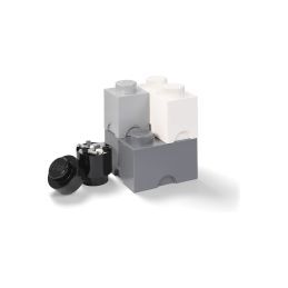 LEGO úložné boxy Multi-Pack černá, bílá, šedá - 4ks - 1
