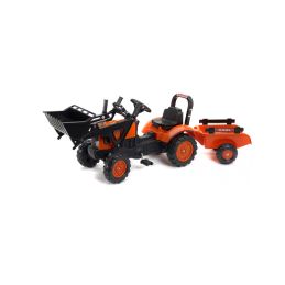FALK - Šlapací traktor Kubota s nakladačem a vlečkou - 1