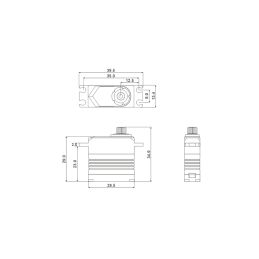 M11 HiVOLT CORELESS Digital servo (9kg-0,055s/60°) - 4