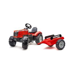 FALK - Šlapací traktor Massey Ferguson S8740 s vlečkou - 1