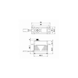 SB-2295SG BRUSHLESS HiVOLT Digitální servo (45kg-0,05s/60°) - 2