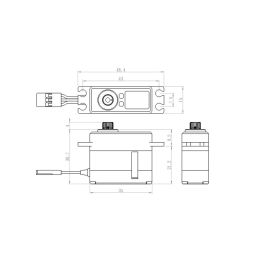 SV-1261MG HiVolt digitální servo (20kg-0,095s/60°) - 2