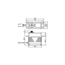 SB-2292SG BRUSHLESS HiVOLT Digitální servo (50kg-0,055s/60°) - 2