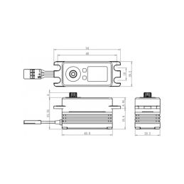 SB-2267SG BRUSHLESS HiVolt Digitální servo - LOW PROFILE (32kg-0,065s/60°) - 2