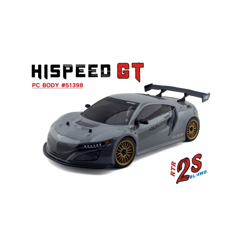 HSP GT PRO 1/10 RTR On-road, Šedý - 1