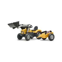 FALK - Šlapací traktor Super Loader s nakladačem a vlečkou žlutý - 1