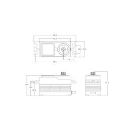 BH615S SSR HiVOLT BRUSHLESS Digital servo - LOW PROFILE (15 kg-0,045s/60°) - 4