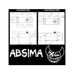 Servo Absima HV LP15DBF Alu Digital, Low Profile, voděodolné IP65, 12kg/cm 0,07s/60st. - 6