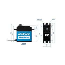 GO-1053MGW digitální servo (0.17s/60°, 20kg.cm) - 2