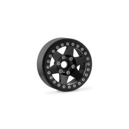 1.9'' Hliníkové beadlock disky šestipaprskové pro 1/10 crawler/expedice černé - 2 ks - 1