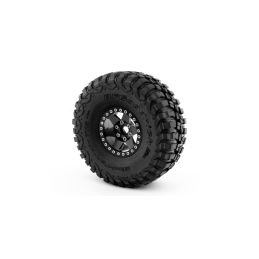 1.9'' Hliníkové beadlock disky šestipaprskové pro 1/10 crawler/expedice černé - 2 ks - 3