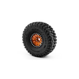 1.9'' Hliníkové beadlock disky pro 1/10 crawler/expedice oranžové - 2 ks - 3