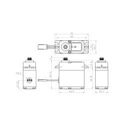 SW-1212SG+ WATERPROOF HiVolt Digitální servo (52kg-0,13s/60°) - 2