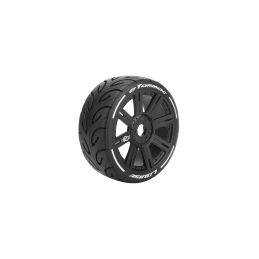 GT-TARMAC SOFT 1/8 17mm hex Spoke Black Rims, 2 ks - 1