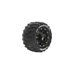 MT-CYCLONE SOFT 1/10 1/2 offset 12mm hex Black Bead-Lock Rims, 2 ks - 1