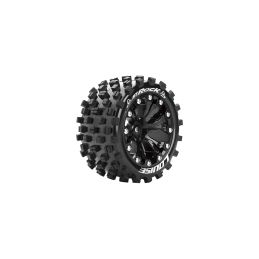 ST-ROCK SOFT 1/10 1/2 offset 12mm hex Black Rims, 2 ks - 1