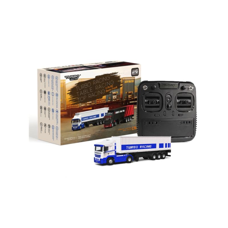1/76 C50 RC kamion s přívěsem RTR (bílá) - 1