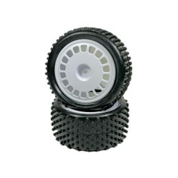 Absima buggy pneu Mini Pin včetně disku 1:10 zadní, bílé, 2ks - 1
