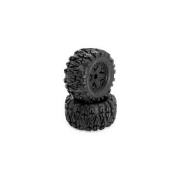 TERRAMAX 140/73mm nalepené gumy, černé disky s 12mm šestihranem, 2 ks. - 1