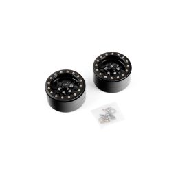 1.9 Aluminum CNC 5 Spoke Beadlock, 2ks Černé - 2