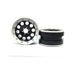 Kovové Beadlock CNC disky Absima Metsafil 2.2 PT-REVOLVER black/silver, 2ks - 3