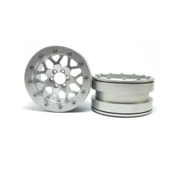 Kovové Beadlock CNC disky Absima Metsafil 2.2 PT-MESH silver/silver, 2ks - 3