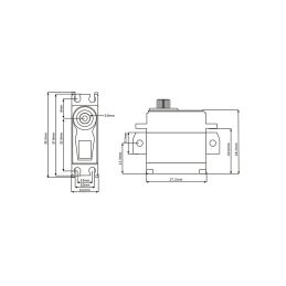 MIN6 HiVOLT CORELESS Digital servo pro 1/12 Pancar (9kg-0,062s/60°) - 3