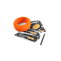 Mechový kroužek volantu vysílače MTX-201 a oranžové samolepky - 1