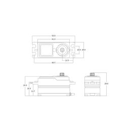 BHMX2 HiVOLT BRUSHLESS Digital servo LOW PROFILE (23 kg-0,065s/60°) - 4