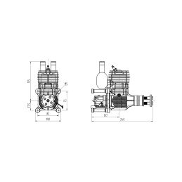 NGH GT65 Dvoutaktní benzinový motor - 5