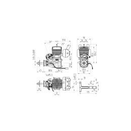 NGH GT35R Dvoutaktní benzinový motor - 5