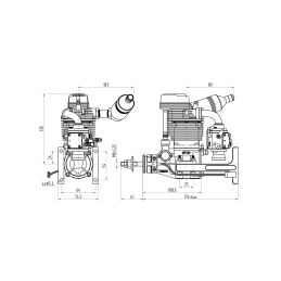 NGH GF30 Čtyřtaktní benzinový motor - 5