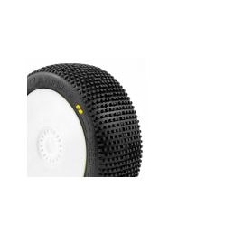 CLAYMORE V2 BUGGY S2 (SOFT) nalepené pneumatiky, bílé disky, 2 ks. - 2 CLAYMORE V2 BUGGY S2 (SOFT) nalepené pneumatiky, bílé disky, 2 ks. - 2