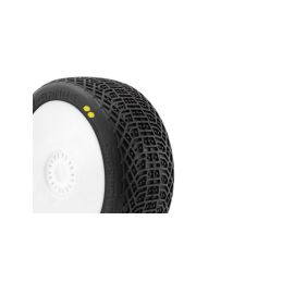 I-BARRS V3 BUGGY S2 (SOFT) nalepené pneumatiky, bílé disky, 2 ks. - 2 I-BARRS V3 BUGGY S2 (SOFT) nalepené pneumatiky, bílé disky, 2 ks. - 2