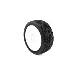 I-BARRS V3 BUGGY S3 (MEDIUM) nalepené pneumatiky, bílé disky, 2 ks. - 1