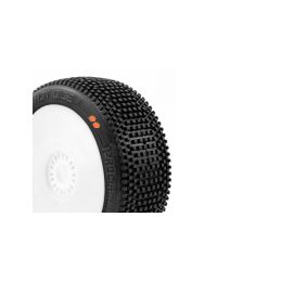 HOT DICES V2 BUGGY S3 (MEDIUM) nalepené pneumatiky, bílé disky, 2 ks. - 2 HOT DICES V2 BUGGY S3 (MEDIUM) nalepené pneumatiky, bílé disky, 2 ks. - 2