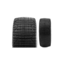 TRIGON V3 BUGGY S3 (MEDIUM) nalepené pneumatiky, bílé disky, 2 ks. - 3