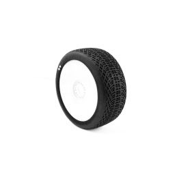 I-BARRS V3 BUGGY S1 (SUPER SOFT) nalepené pneumatiky, bílé disky, 2 ks. - 1