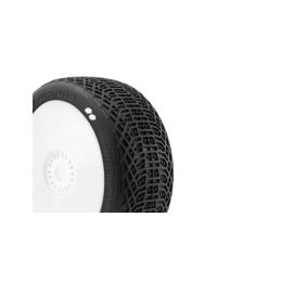 I-BARRS V3 BUGGY S1 (SUPER SOFT) nalepené pneumatiky, bílé disky, 2 ks. - 2
