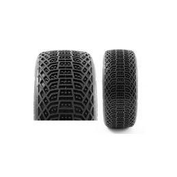 I-BARRS V3 BUGGY S1 (SUPER SOFT) nalepené pneumatiky, bílé disky, 2 ks. - 3