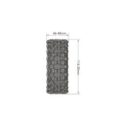 B-UPHILL SOFT 1/8, 0 a 1/2 offset 17mm odnímatelný hex, Černé disky, 2 ks - 4