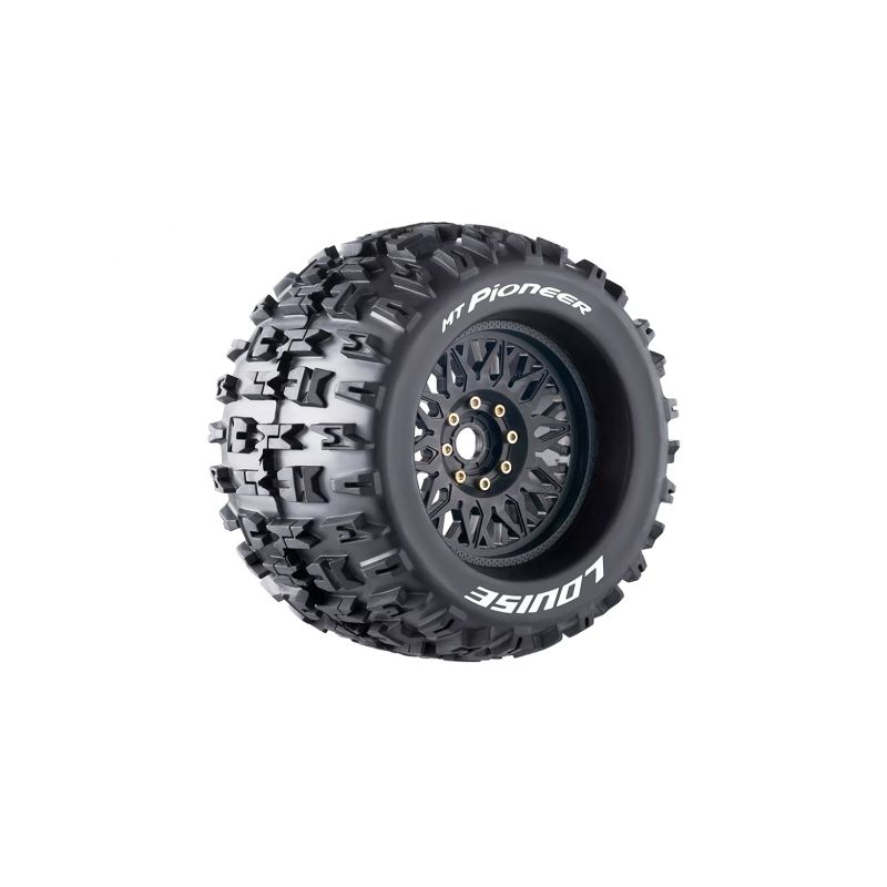 MT-PIONEER SPORT 1/8, 0 a 1/2 offset 17mm odnímatelný hex, Černé disky, 2 ks - 1