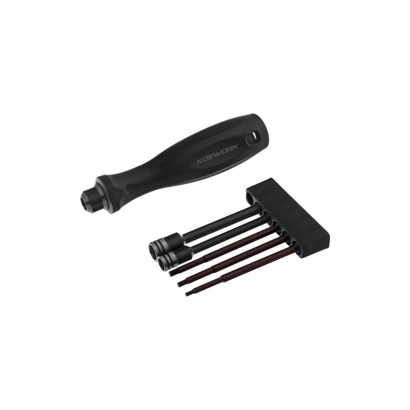 Set 1/4" bitů včetně rukojeti (1.5, 2.0, 2.5mm imbus a 5.5, 7mm nástrčkový) - 1