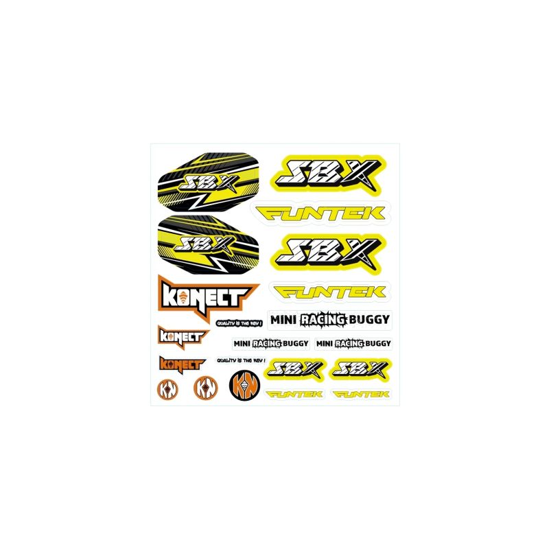 Samolepky SBX buggy, žluté - 1