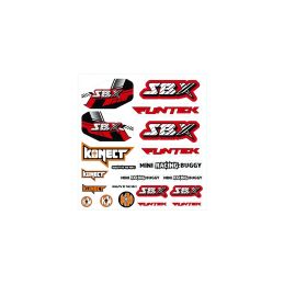Samolepky SBX buggy, červené - 1