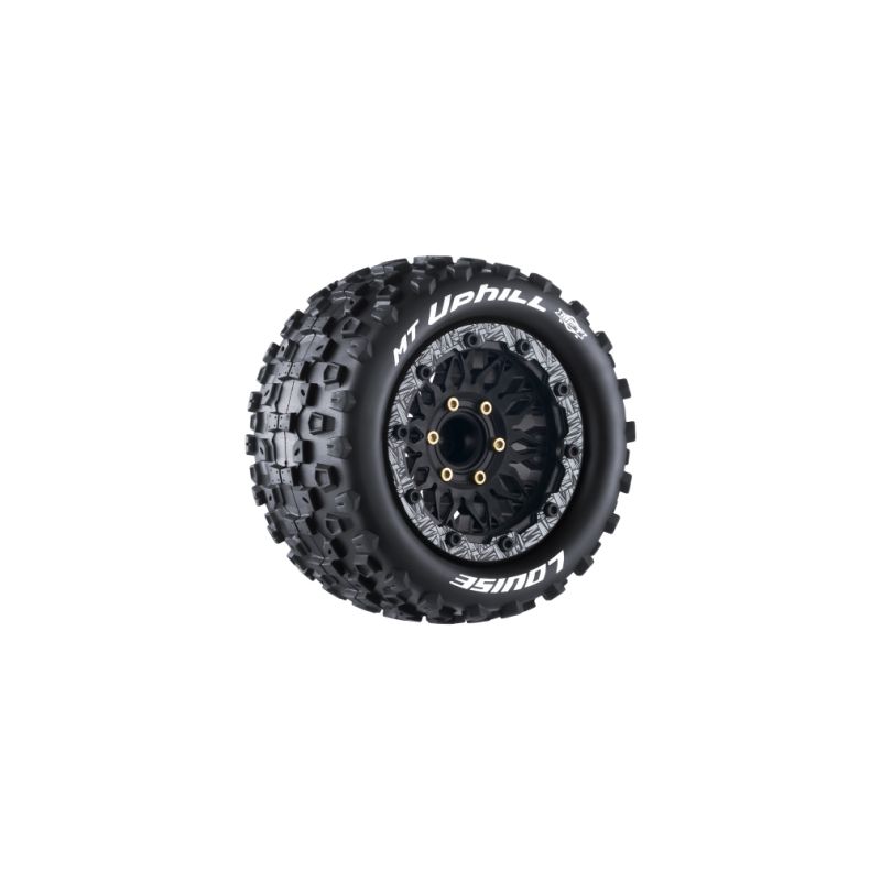 MT-UPHILL SOFT 1/10, 12mm, 14mm a 17mm odnímatelný hex, Černé disky, 2 ks - 1