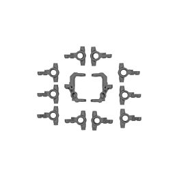 RC10B7 FT V2 Závěsy a těhlice řízení, karbon - 1