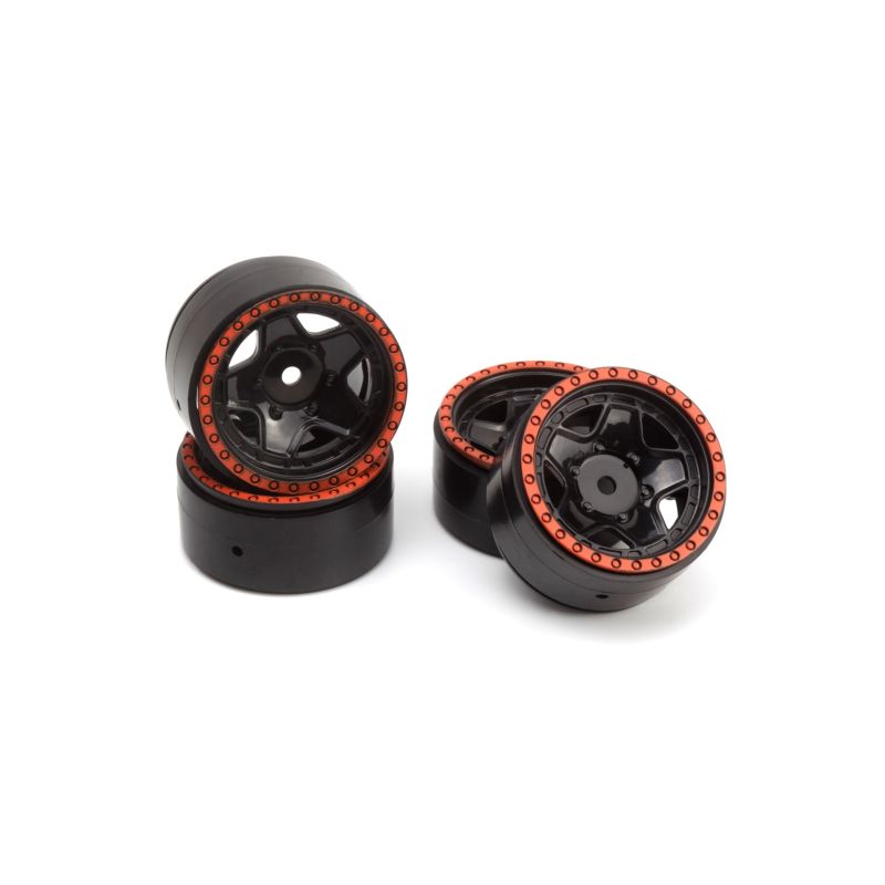 CL-5 Beadlock disky 1.2in (červené/4 ks) - 1