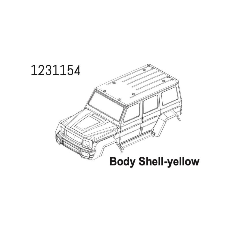 1231154 - PC Body WOLF yellow CR4.4 - 1 1231154 - PC Body WOLF yellow CR4.4 - 1