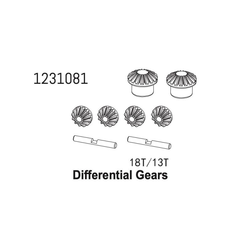 1231081 - Differential Gear Set 18T/13T CR4.4 - 1 1231081 - Differential Gear Set 18T/13T CR4.4 - 1